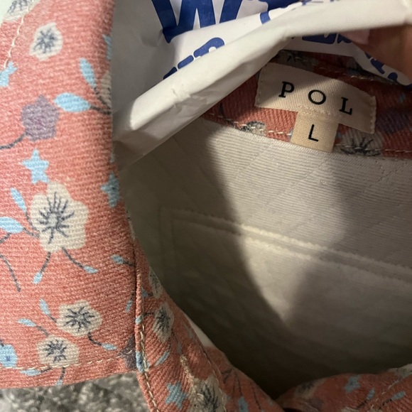 POL Pink and Gray Floral Jacket - Picture 3 of 3